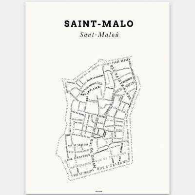 Le Bon Plan Poster - Saint-Malo-Creme