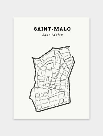 Affiche Le Bon Plan - Saint-Malo Noir & Crème 3