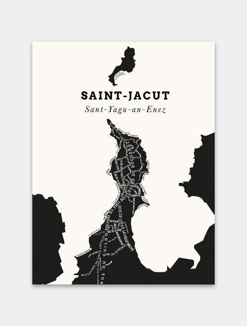 Affiche Le Bon Plan - Saint-Jacut Noir & Crème