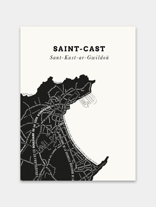 Affiche Le Bon Plan - Saint-Cast Noir & Crème