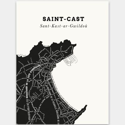 Affiche Le Bon Plan - Saint-Cast Noir & Crème