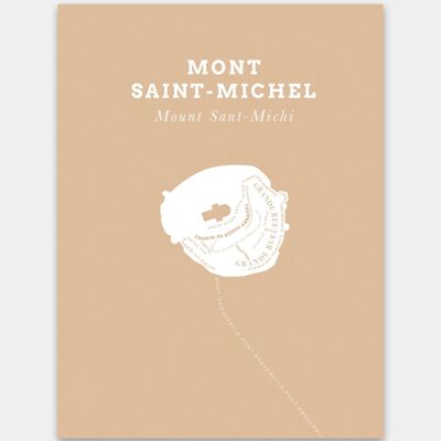 Poster Le Bon Plan - Sfondo sabbia Mont Saint-Michel