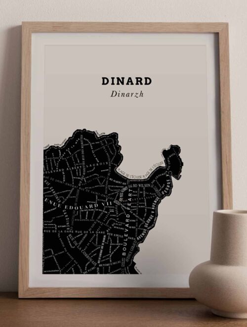 Affiche Le Bon Plan - Dinard Noir & Crème