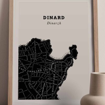 Le Bon Plan Poster – Dinard in Schwarz und Creme