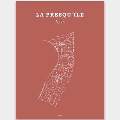 Póster Le Bon Plan - Península de Lyon Terracota