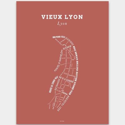 Póster Le Bon Plan - Viejo Lyon Terracota