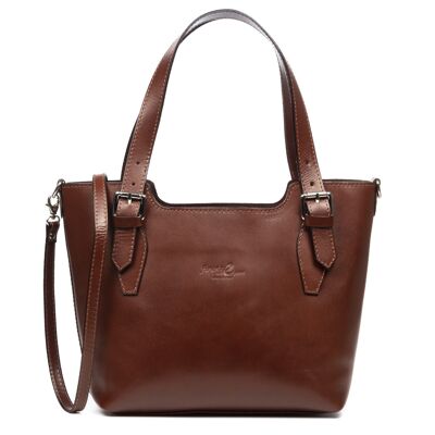 Arezzo Women's tote bag. Tamponato genuine leather - Brown