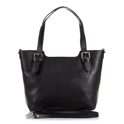 Arezzo Sac cabas pour femme en cuir véritable Tamponato - Noir