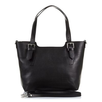 Arezzo Women's tote bag. Tamponato genuine leather - Black