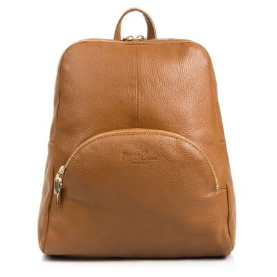 Monastier Women's backpack bag. Genuine leather Dollaro - Leather