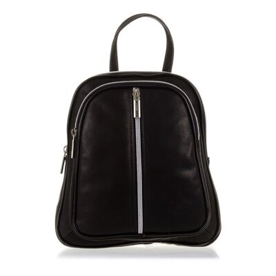 Marciana Women's backpack bag. Genuine leather Dollaro - Black