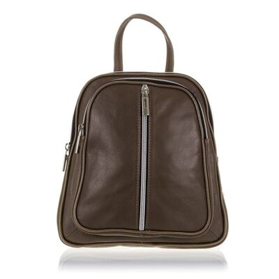 Marciana Women's backpack bag. Dollaro genuine leather - Dark Brown