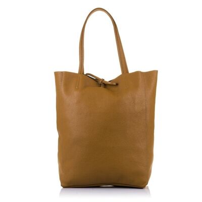 Sibari Women's Shopper Bag. Genuine Leather Dollaro - Leather