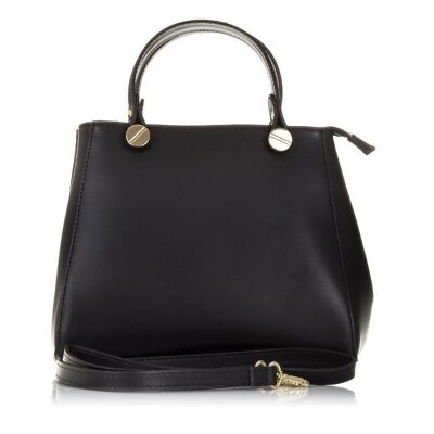 Evangelina Women's tote bag. Ruga genuine leather - Black