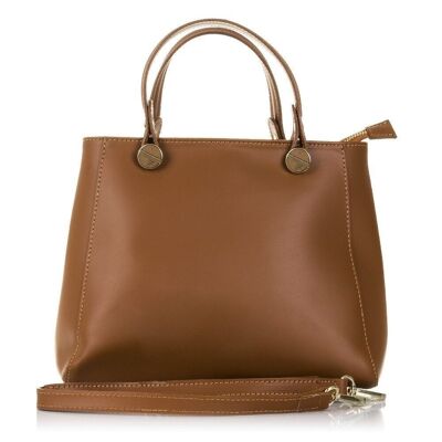 Evangelina Women's tote bag. Ruga genuine leather - Brown