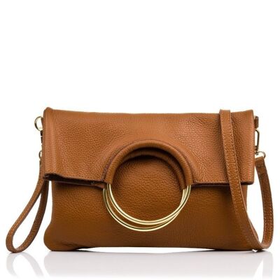 Sac bandoulière Corinna pour femme en cuir véritable Dollaro - Cuir