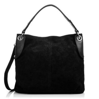 Floridia Women's Shoulder Bag. Genuine Suede Leather
