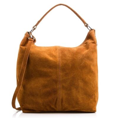 Gioacchina Women's Shoulder Bag. Genuine Suede Leather