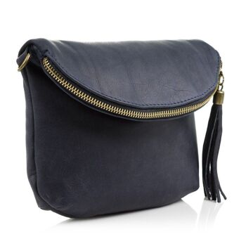 Ancona Sac à bandoulière pour femme Sauvage en cuir véritable 7