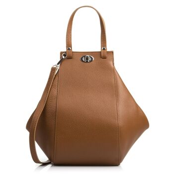 Giusta Sac à bandoulière pour femme en cuir véritable Dollaro - Cuir 1