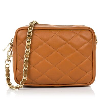 Cleopatra Women's Shoulder Bag. Genuine Leather Quilted Leather - Leather
