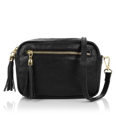 Delfina Women's shoulder bag. Genuine leather Dollaro - Black