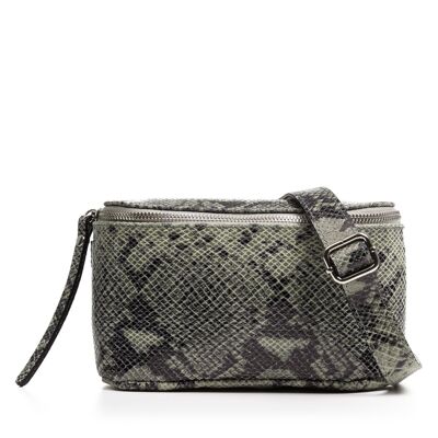 Sibilla Unisex fashion fanny pack. Genuine Python Suede Leather