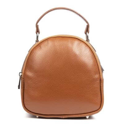 Menodora Women's backpack bag. Genuine leather Dollaro - Brown