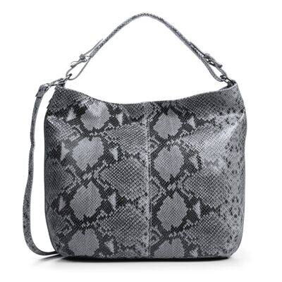 Simonetta Woman Shopper Bag. Genuine Python Suede Leather