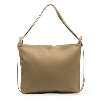 Immacolata Bolso de hombro Mujer.Piel auténtica Dollaro - Taupe