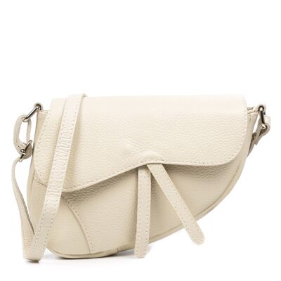 Susanna Damen Umhängetasche Dollaro echtes Leder - Beige