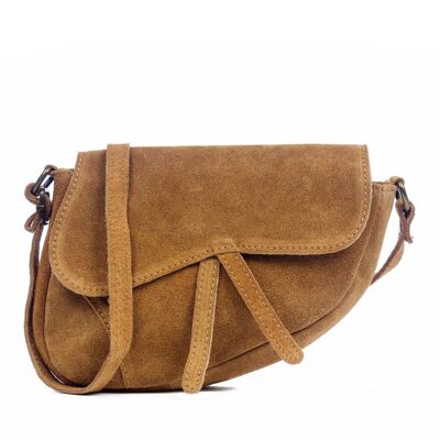 Susanna Women's shoulder bag. Genuine Leather Suede - Leather