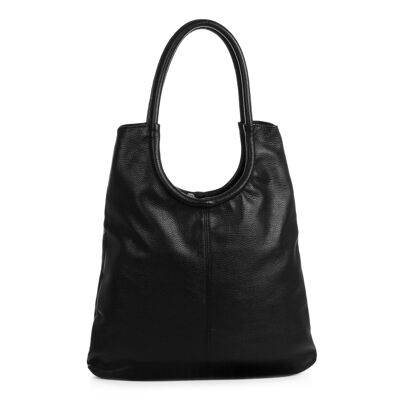 Trasea Women's Shoulder Bag. Genuine Leather Dollaro - Black