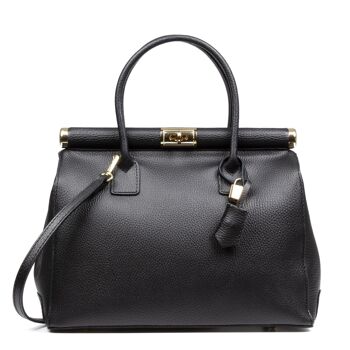 Sac fourre-tout Aryana pour femmes Dollaro en cuir véritable - Noir 6