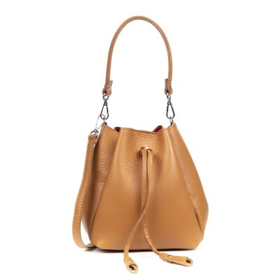 Idea Woman handbag. Dollaro genuine leather. - Leather