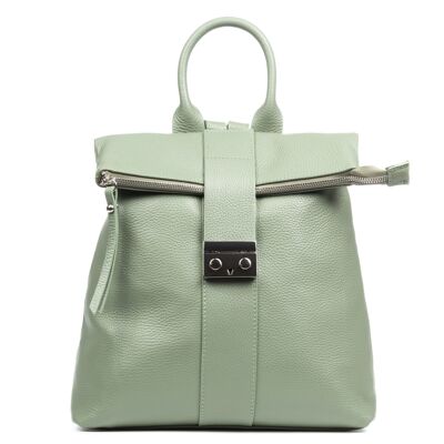 Foca Borsa zaino da donna in vera pelle Dollaro - Verde Menta