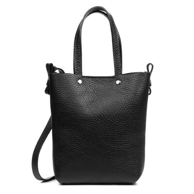 Italia Sac à Bandoulière pour Femme en Cuir Véritable Dollaro - Noir