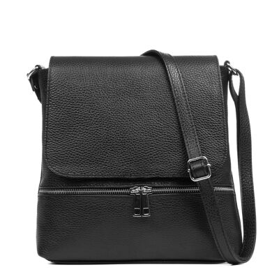Orlena Women's shoulder bag. Dollaro genuine leather - Black