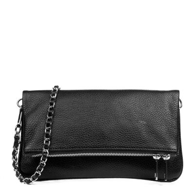 Orquidea Women's shoulder bag. Dollaro genuine leather - Black
