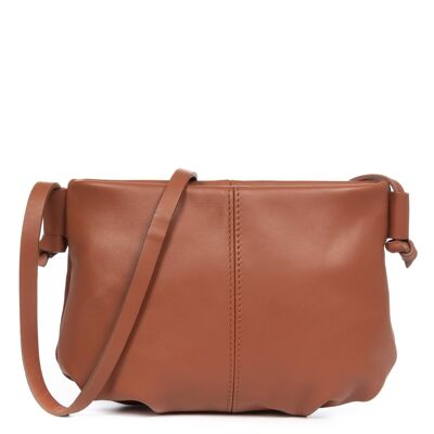 Abbasanta Women's shoulder bag. Sauvage genuine leather - Brown