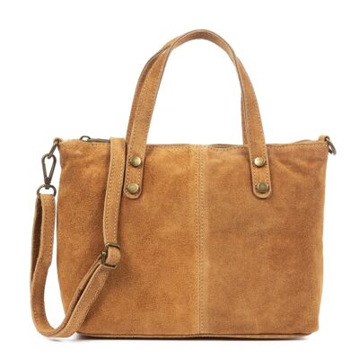 Acciano Women's Shoulder Bag. Genuine Leather Suede - Leather