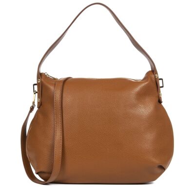 Acerenza Women's Shoulder Bag. Genuine Leather Dollaro - Leather