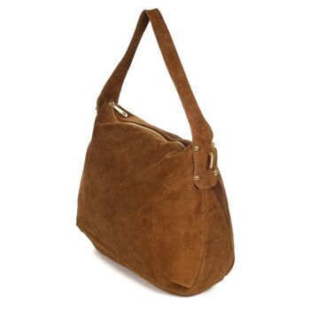 Sac à Bandoulière Acerenza pour Femme en Cuir Véritable Daim - Cuir 8