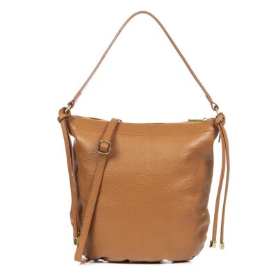 Acquacanina Women's shoulder bag. Genuine leather Dollaro - Leather