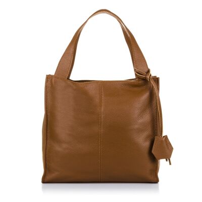 Agazzano Women's shoulder bag. Dollaro Genuine Leather - Leather