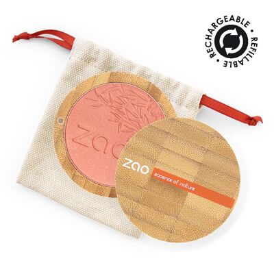 ZAO Compact blush 327 Coral Pink  organic and vegan