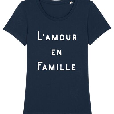 NAVY TSHIRT FAMILY LOVE WAF woman