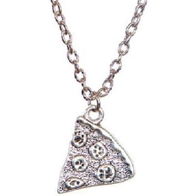 Collier d'amitié en alliage d'argent avec pendentif tranche de pizza pour enfants