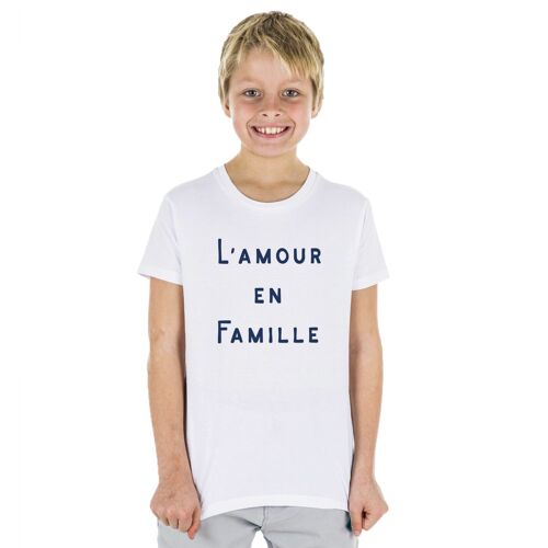 TSHIRT BLANC L'AMOUR EN FAMILLE WAF garçon