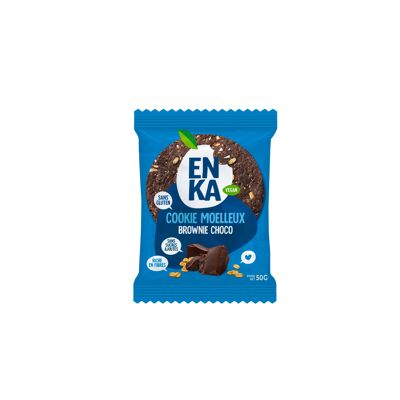 Galleta brownie de chocolate suave grande ENKA 50gr x26 uds